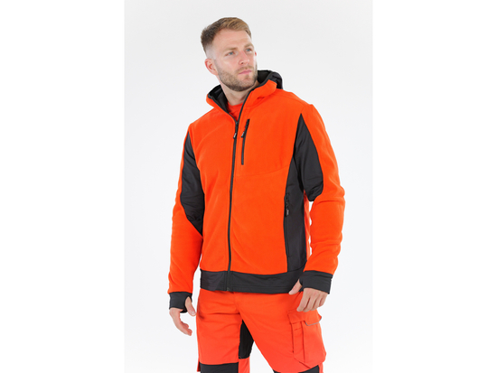 JACHETA FLEECE CU GLUGA SARNA ALBA 3XL