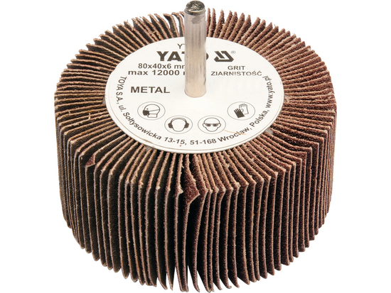 PERIE ABRAZIVĂ CIRCULARĂ CU TIJĂ 80X40X6MM, P60