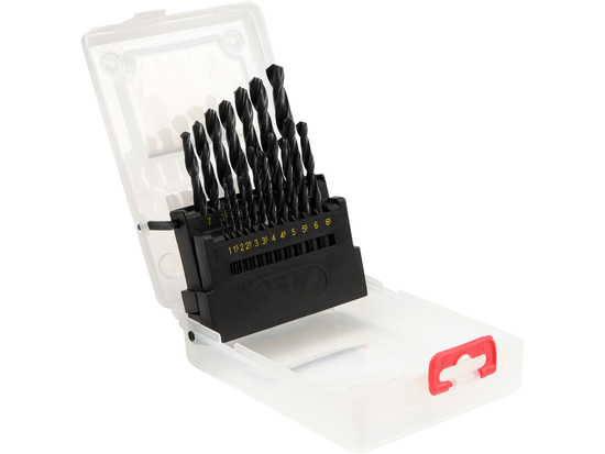 SET BURGHIE METAL HSS, 19 BUC, 1-10MM