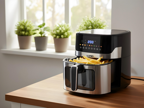 FRITEUZĂ AER CALD 1600W 6.5L S/S