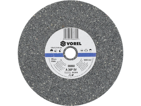 DISC ABRAZIV PENTRU POLIZOR DE BANC 125X12.7X17MM