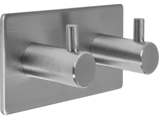 CÂRLIG DUBLU PENTRU PROSOP CU DUBLU ADEZIV 45X90X30MM, GAMA STEELY