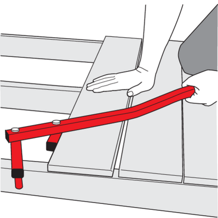 DISPOZITIV PENTRU ÎNDEPĂRTAT/MONTAT SCÂNDURI DE TERASĂ