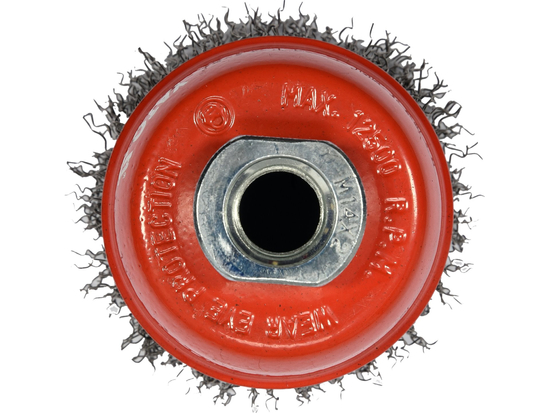 PERIE CUPĂ 65MM, PRINDERE M14, SÂRMĂ OȚEL INOXIDABIL