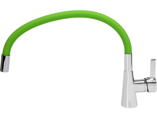 BATERIE DE BUCĂTĂRIE CU FURTUN FLEXIBIL, VERDE