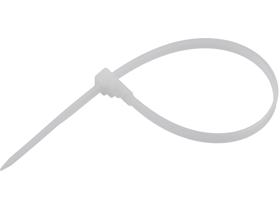 COLIER PLASTIC REUTILIZABIL 4,8X200MM 100 BUC, ALB