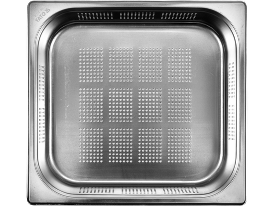 RECIPIENT PERFORAT GN2/3, OȚEL INOXIDABIL, 65MM, 5.3L