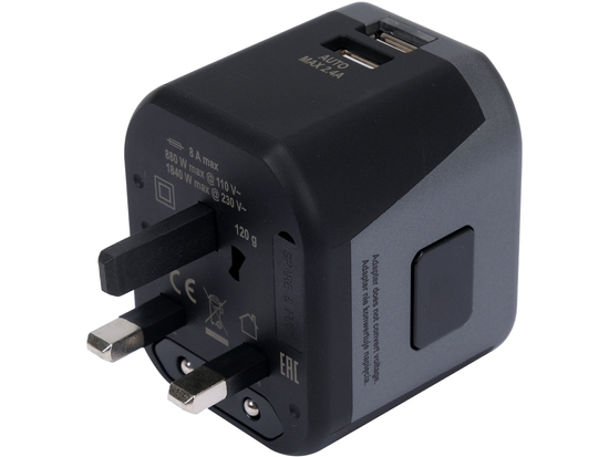 ADAPTOR UNIVERSAL DE CĂLĂTORIE, 2 X PORT USB