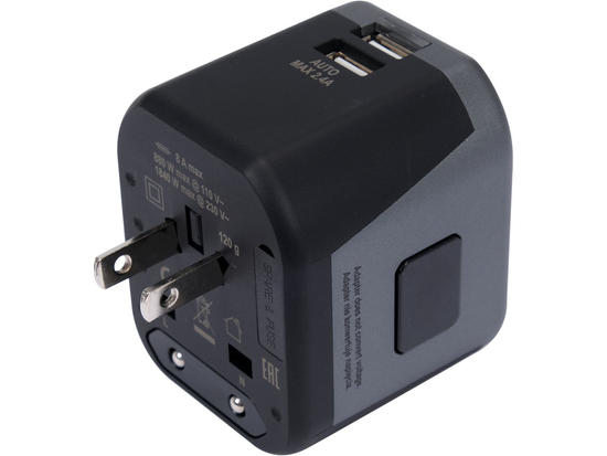 ADAPTOR UNIVERSAL DE CĂLĂTORIE, 2 X PORT USB