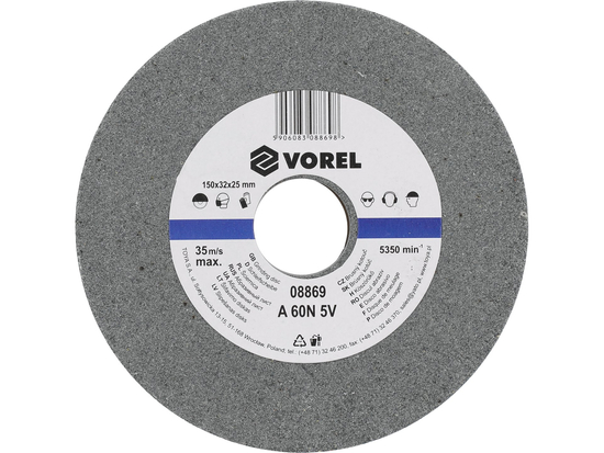 DISC ABRAZIV PENTRU POLIZOR DE BANC 150X32X25MM