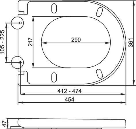 CAPAC WC 2-ÎN-1, PP-D, ÎNCHIDERE LENTĂ