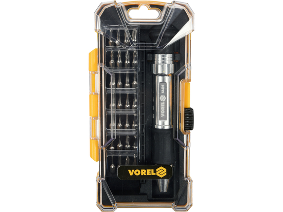 SET ȘURUBELNIȚĂ CU BIȚI, METALICĂ, 29 BUC