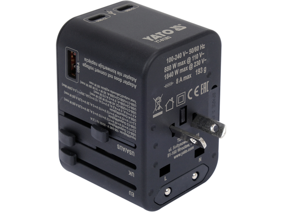 ADAPTATOR CĂLĂTORIE UNIV.USB-C 65W