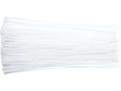 COLIERE DIN PLASTIC 150X2.5MM, 100 BUC, ALB