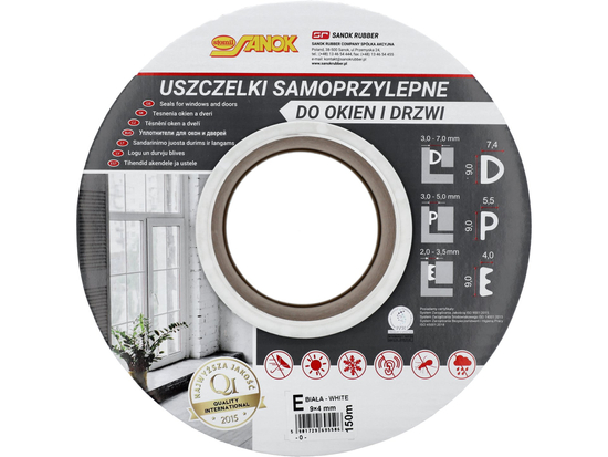 BANDĂ ETANȘARE FERESTRE ȘI UȘI, ALB, 150M