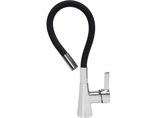 BATERIE DE BUCĂTĂRIE CU FURTUN FLEXIBIL, NEGRU