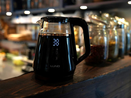 FIERBĂTOR ELECTRIC 1L, CONTROLUL TEMPERATURII, NEGRU