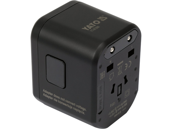 ADAPTOR UNIVERSAL DE CĂLĂTORIE, 1 PORT USB + 1 PORT USB-C
