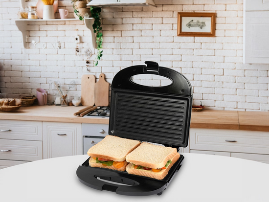 APARAT PT. SANDWICH 750W, GRĂTAR PLAT, NEGRU