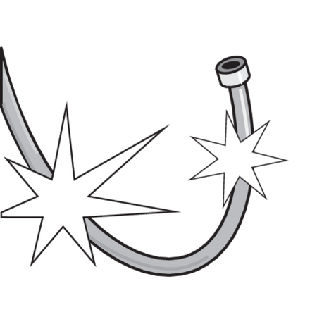 FURTUN DE DUȘ, 2M, PVC, CHROME-ALB