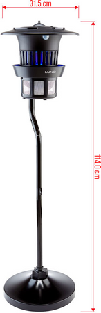 LAMPĂ UV-A CU STATIV, PENTRU INSECTE, CU VENTILATOR, 15W, IPX4