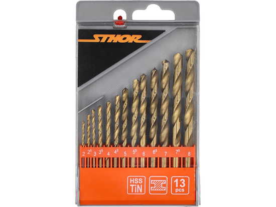 SET BURGHIE PENTRU METAL HSS - TITAN 2-8MM, 13 BUC
