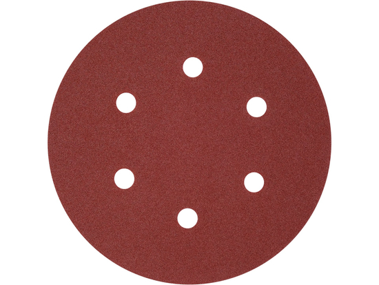 SET 50 DISCURI ABRAZIVE VELCRO, 150MM, 6 GĂURI, P180