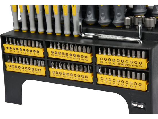 SET ȘURUBELNIȚE + BIȚI, 100 PIESE