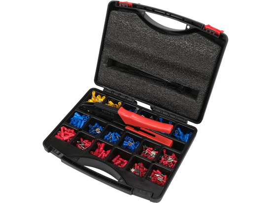 SET CONECTORI ELECTRICI ȘI CLEȘTE DE SERTIZAT, 551 PIESE