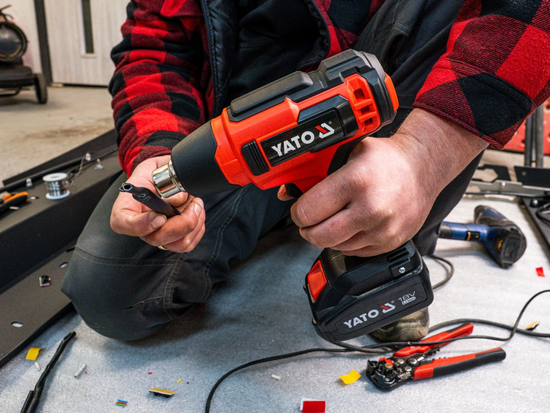 PISTOL AER CALD, 18V, 550°, 2 VITEZE, FĂRĂ ACUMULATOR