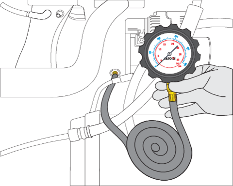TESTER PRESIUNE ULEI 0-500PSI, 0-35BAR