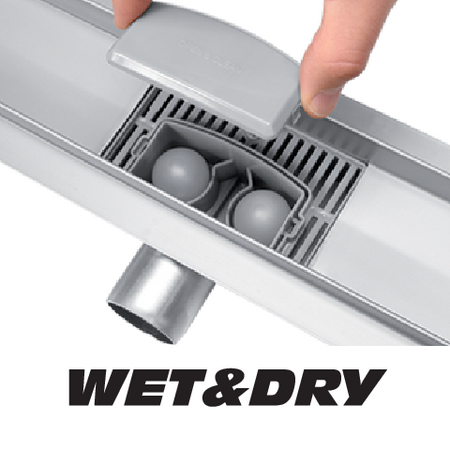 RIGOLĂ DUȘ 60CM, WET & DRY