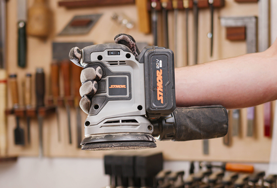 ȘLEFUITOR ORBITAL STHOR 20V, 125MM, VITEZĂ REGLABILĂ, FĂRĂ ACUMULATOR