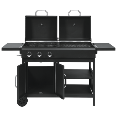 GRĂTAR 2-ÎN-1, GAZ + CĂRBUNI TORNE , 8,6 KW