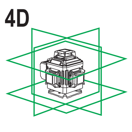 LASER 4D VERDE 16 LINII CU ACCESORII