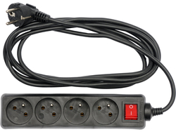 PRELUNGITOR CU ÎNTRERUPĂTOR, 4 PRIZE CU ÎMPĂMÂNTARE, 3M