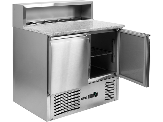 MASĂ RECE CU BLAT DE GRANIT ȘI EXTENSIE, 2 UȘI, 240L