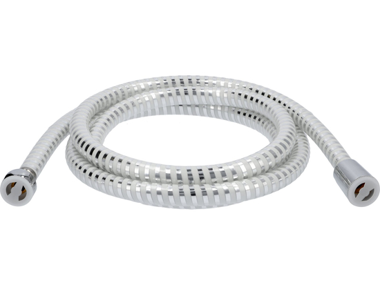 FURTUN DE DUȘ, 2M, PVC, CHROME-ALB
