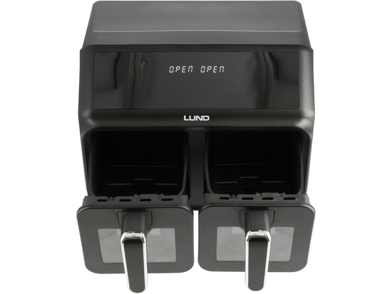 FRITEUZĂ AER CALD 2200W 4L+4L NEGRU