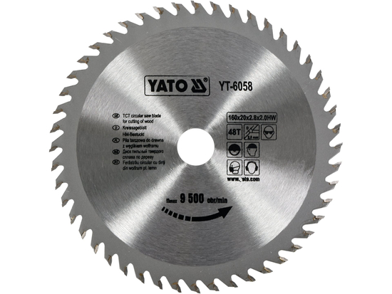 DISC FIERĂSTRĂU WOLFRAM PENTRU LEMN 160X48TX20MM