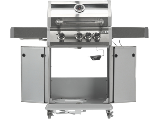 GRĂTAR PE GAZ ITAMI 3+1 ARZĂTOARE, 11.5KW, CAPAC CU GEAM