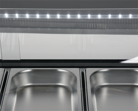 VITRINĂ FIRGORIFICĂ 5X1/2GN, 180X42.6X29.6CM