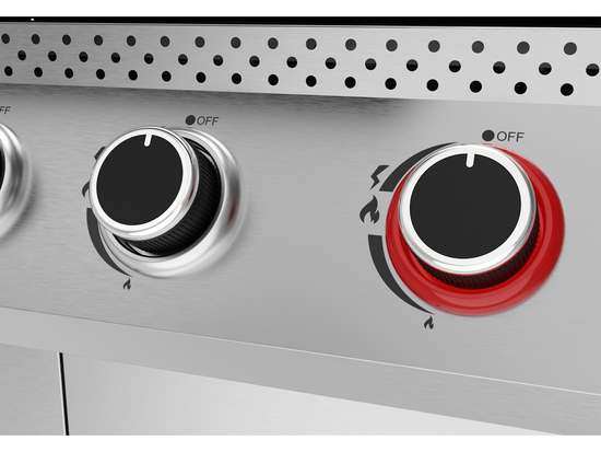 GRĂTAR PE GAZ YAO 5+1, 19KW, OȚEL INOXD.