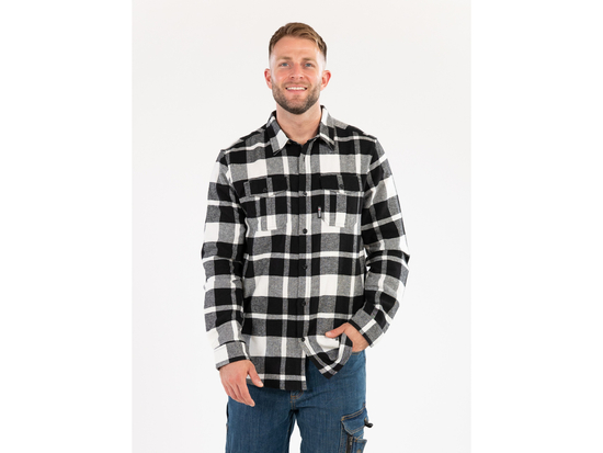 CĂMAȘĂ DE FLANEL, ALB, MĂRIMEA 2XL