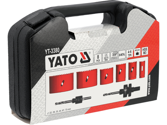 SET CAROTE PENTRU ELECTRICIENI, 8 BUC, 22-73MM