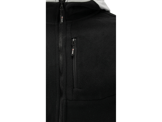 JACHETA FLEECE CU GLUGA SARNA NEAGRU 2XL