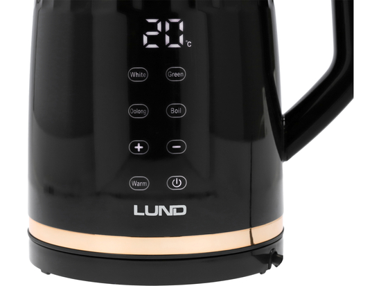 FIERBĂTOR ELECTRIC 1,7L, CONTROLUL TEMPERATURII, NEGRU