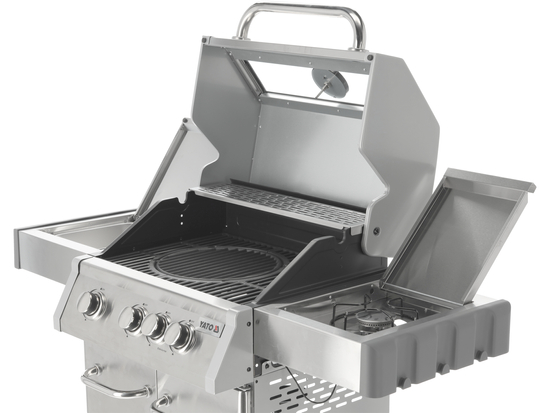 GRĂTAR PE GAZ ITAMI 3+1 ARZĂTOARE, 11.5KW, CAPAC CU GEAM