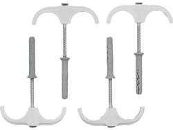 SET 4 CÂRLIGE DUBLE, CU DIBLURI, PENTRU ȚEVI 15-28MM