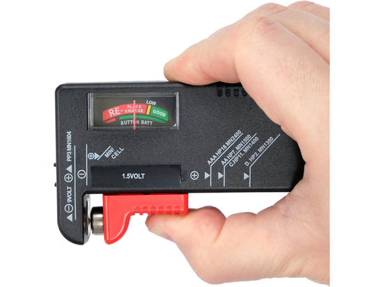 TESTER PENTRU BATERII DE 1.5V ȘI 9V